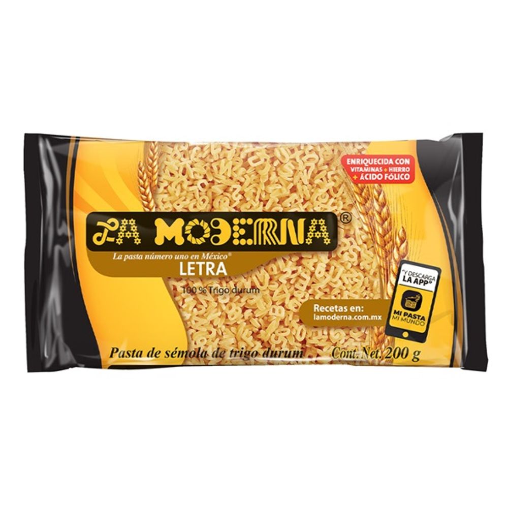 Pasta Letra 200g La moderna