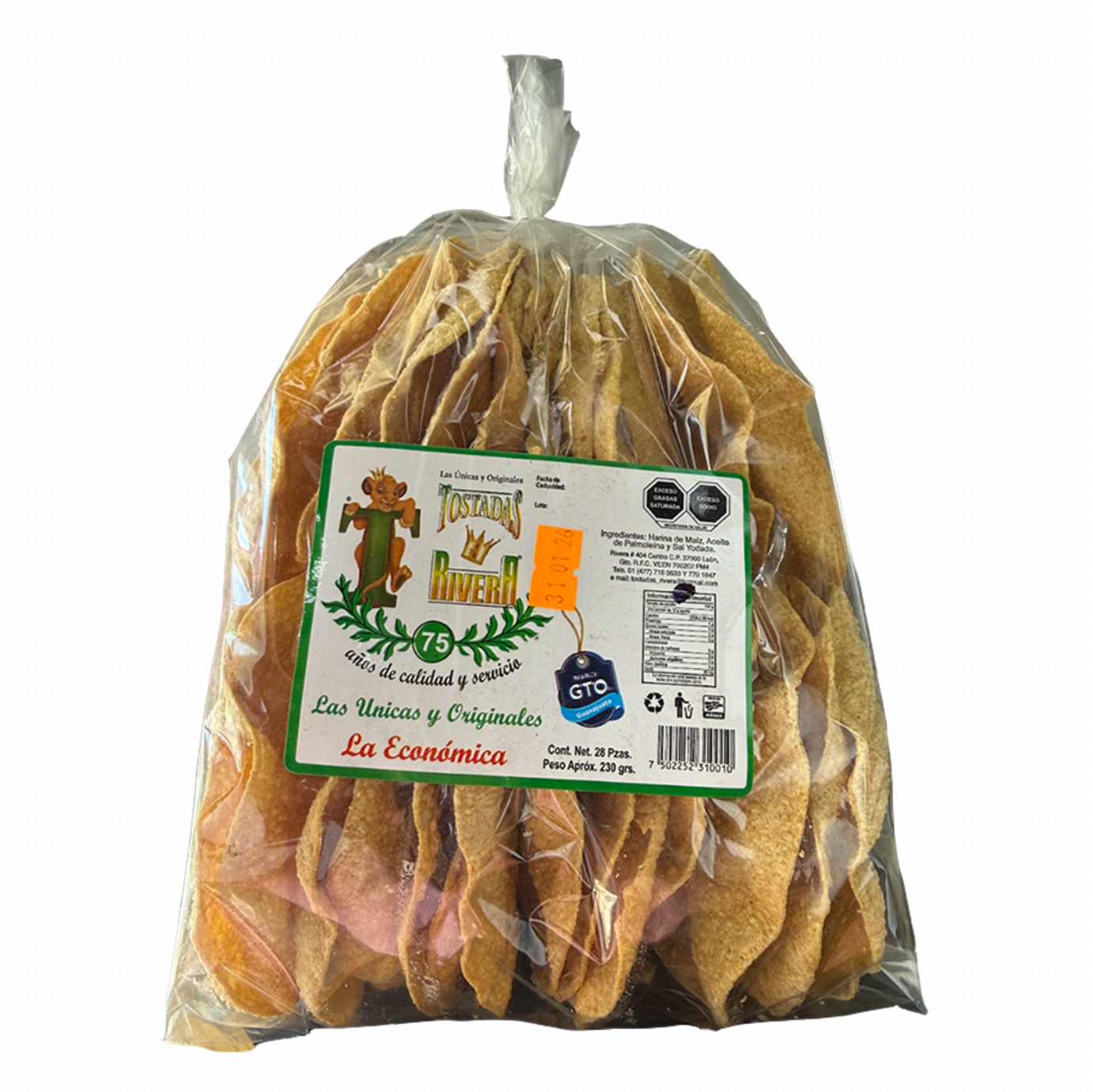 Tostadas Autenticas 28pza Rivera
